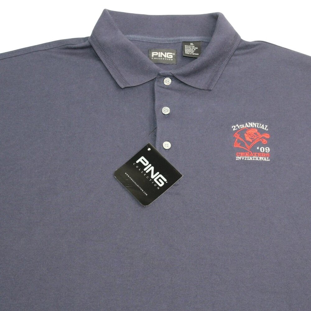Ping Collection Mens XL Navy Blue Performance Activewear Pro Golf Polo Shirt - Picture 5 of 12